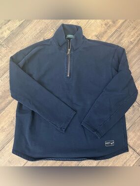 Woman’s Navy blue Lauren Ralph Lauren quarter zip sweatshirt #preppy #classic